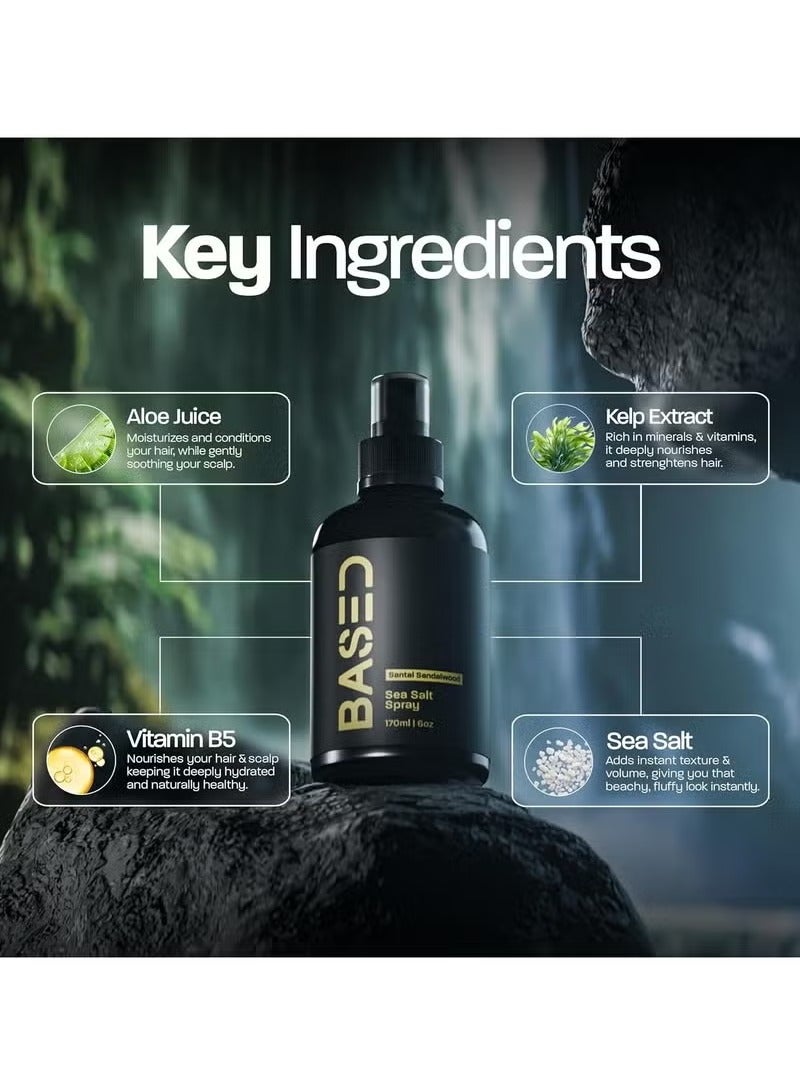 Based Sea Salt Spray, Natural Finish Sea Salt Spray for Hair, Gives Volume and Texture, Enriched with Seaweed and Vitamin B5, Lightweight and Non-Greasy, Paraben Free - Image 3